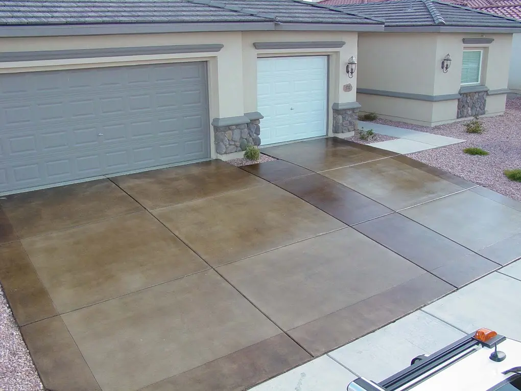 Spartan Coatings Stained Concrete Driveway